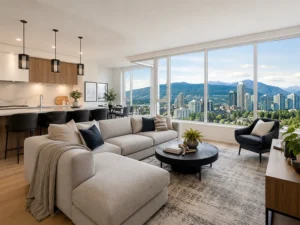 Modern Burnaby condo interior for home buying services with Yinon Filler