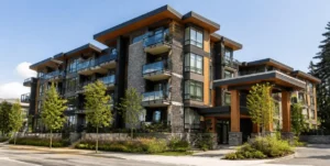 Modern Burnaby condominium building exterior