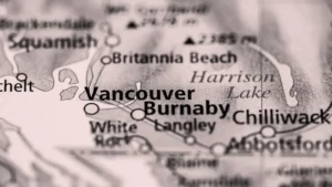 Map of Burnaby neighborhoods illustrating the local real estate market