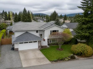 Single-family home with front yard