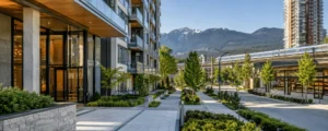 Burnaby condominiums near SkyTrain and mountain views